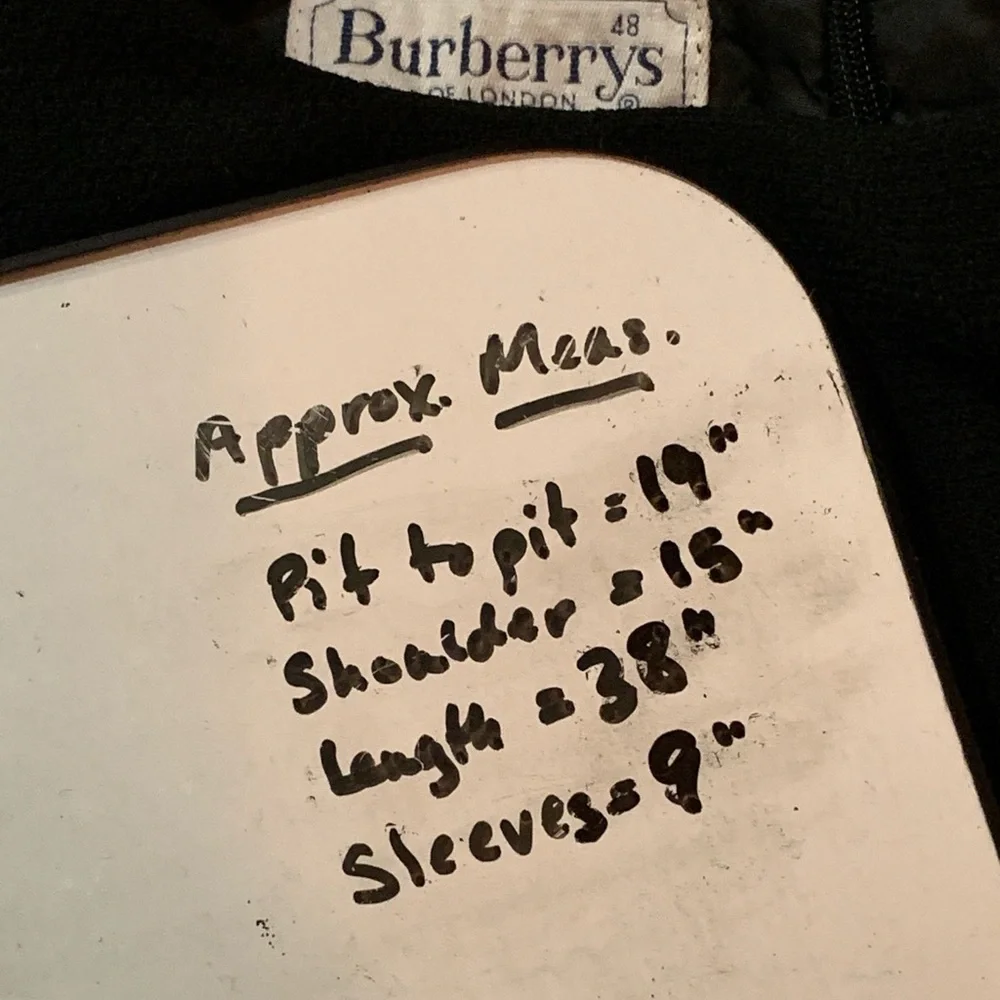 Burberry London Vintage Designer Black Career lined Sheath Dress Size 48 - Picture 6 of 6